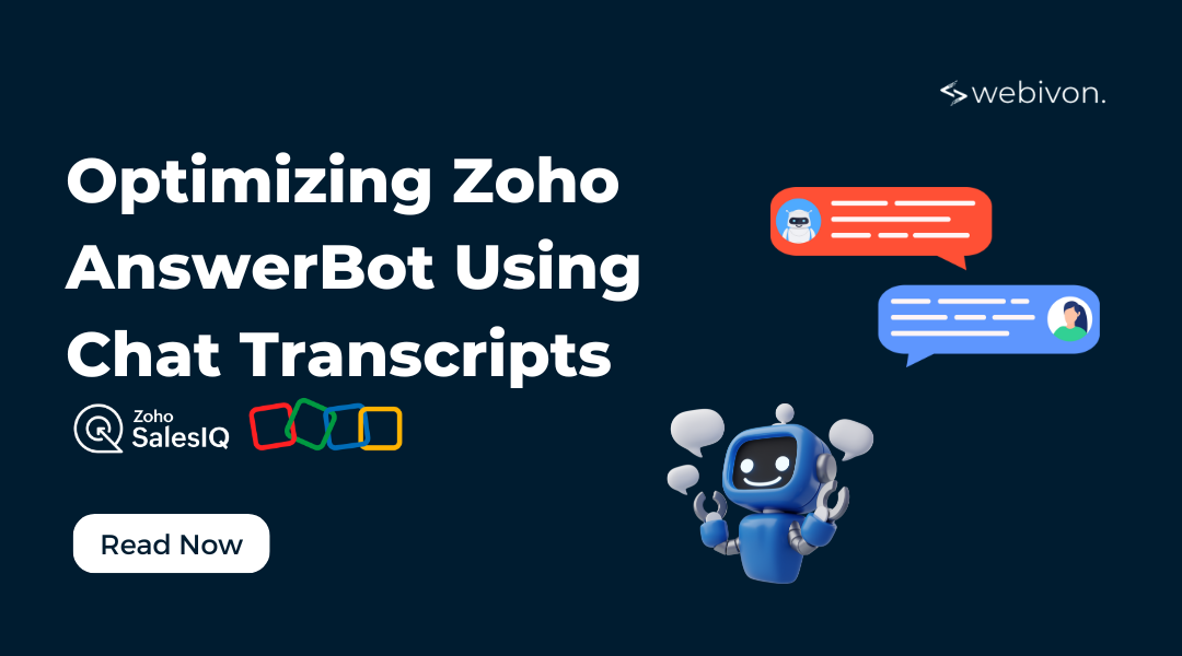 Optimizing Zoho AnswerBot Using Chat Transcripts
